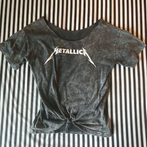 Custom Metallica Off the Shoulder Top